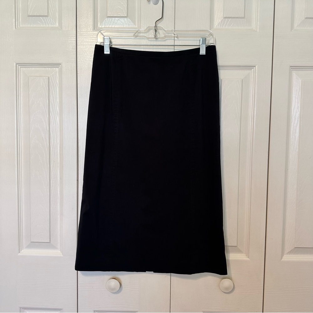 J. Crew Black Pencil Midi Skirt Women’s Size 6 Classic Carrer Office